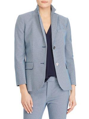 Lauren Ralph Lauren Petite Printed Notch Lapel Blazer