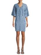 Context Ruffle-tier Sleeve Mini Dress