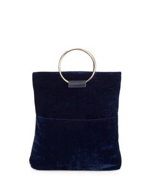 Sole Society Velvet Top Handle Bag