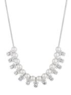 Givenchy Faux Pearl And Crystal Frontal Necklace