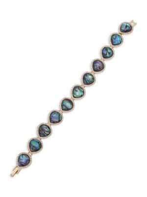 Anne Klein Embellished Pear-stone Flex Bracelet