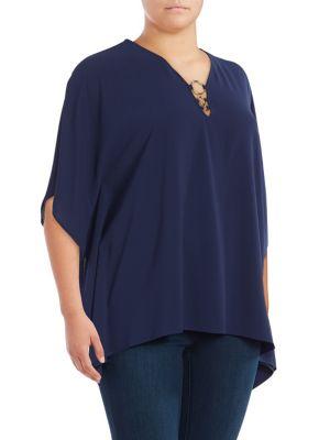 Michael Michael Kors Plus Ring Flutter Top