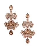 Givenchy Crystal Two-tone Chandelier Earrings