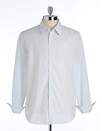 Calvin Klein Slim-fit Striped Cotton Dress Shirt