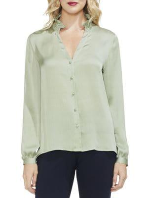 Vince Camuto Sapphire Sheen Long-sleeve Button-down Shirt