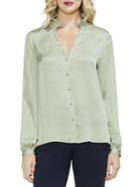 Vince Camuto Sapphire Sheen Long-sleeve Button-down Shirt