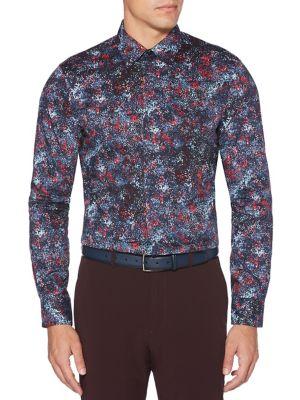 Perry Ellis Abstract-dot Stretch Shirt