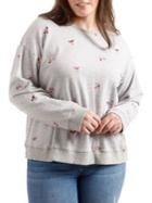 Lucky Brand Plus Plus Floral Pullover