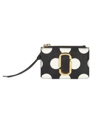Marc Jacobs Top Zip Coated Leather Wallet