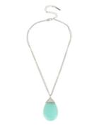 Kenneth Cole New York Aqua Chain Crystal Pendant Necklace