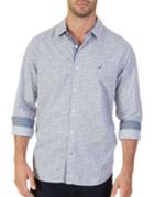 Nautica Classic-fit Mini Shark-print Cotton Button-down Shirt