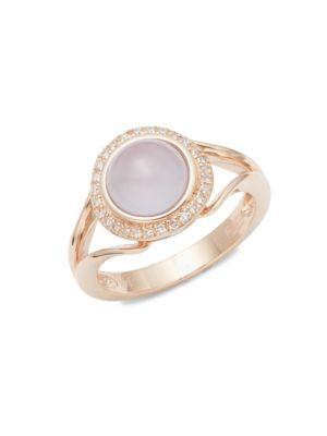 Effy Diamond, Quartz Chalcedony & 14k Rose Gold Ring