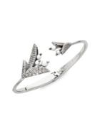 Kate Spade New York Silvertone And Cubic Zirconia Open Cuff Bracelet