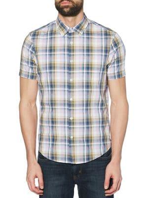 Original Penguin Dobby Plaid Button-down Shirt