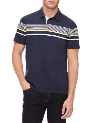 Calvin Klein Engineered Stripe Cotton Polo