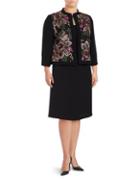 Tahari Arthur S. Levine Plus Floral Jacket