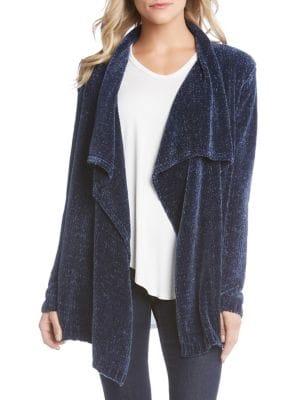 Karen Kane Draped Chenille Cardigan