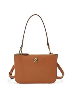 Lauren Ralph Lauren Convertible Pebbled Leather Belt Bag
