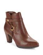 Anne Klein Chelsey Leather Ankle Boots