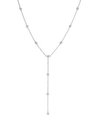Morris & David 0.75 Tcw Diamond And 14k White Gold Y-necklace