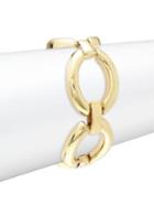 Design Lab Goldtone Oval Chainlink Bracelet