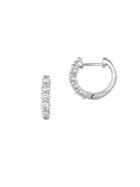 Morris & David 0.75 Tcw Diamond And 14k White Gold Hoop Earrings