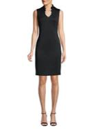 Calvin Klein Ruffle Neck Sheath Dress