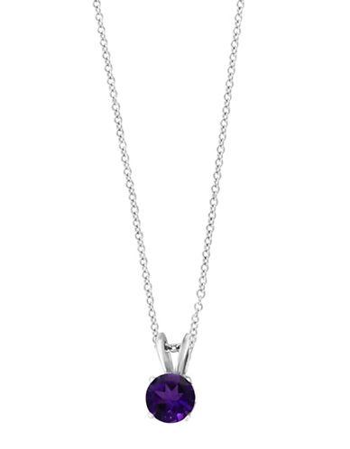 Effy 14k White Gold And Amethyst Pendant Necklace