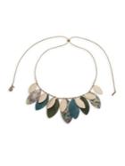 Lonna & Lilly Statement Leaves Slider Necklace