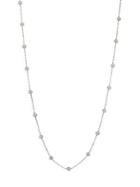 Lord & Taylor 925 Sterling Silver Beaded Chain Necklace