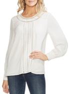 Vince Camuto Ethereal Dawn Laser Cut-out Blouse