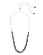Kenneth Cole New York Black Diamond And Peacock Pearl Single Strand Necklace