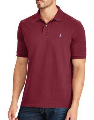 Polo Big And Tall Classic-fit Weathered Mesh Cotton Polo