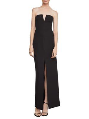 Bcbgmaxazria Strapless Notched V Gown