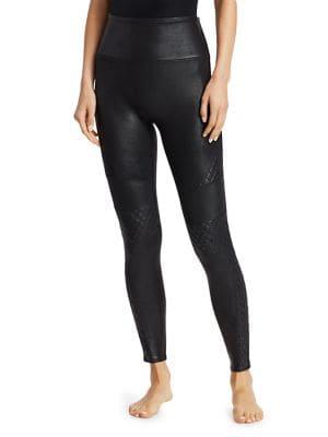 Spanx Quilted Leather-look Leggings