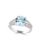 Effy Aquamarine, Diamond, 14k Two-tone Gold Ring