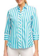 Foxcroft Striped Casual Button-down Shirt