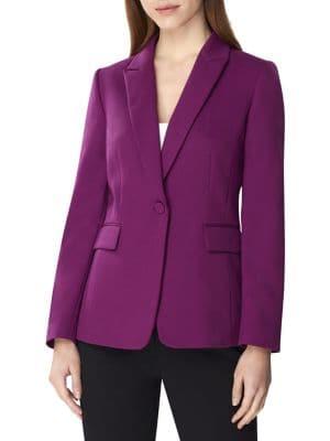 Tahari Arthur S. Levine One-button Peak Straight-fit Jacket