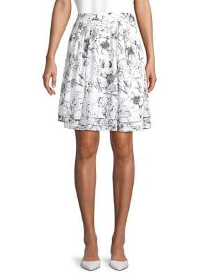Karl Lagerfeld Paris Pleated A-line Skirt