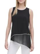 Calvin Klein Chiffon Asymmetric Top