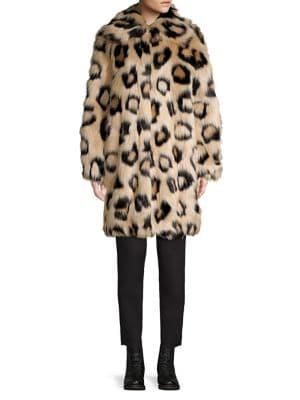 Michael Michael Kors Animal Printed Faux-fur Coat