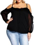 City Chic Plus Plus Relaxed-fit Adaline Top