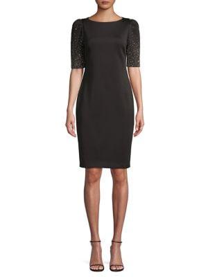 Calvin Klein Studded Sleeve Sheath Dress