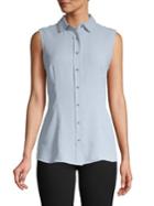 Anne Klein Sleeveless Button-down Shirt