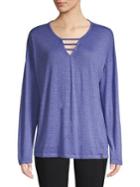 Marc New York Performance Cut-out Long-sleeve Top
