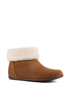 Fitflop Sarah Shearling-lined Suede Wedge Booties