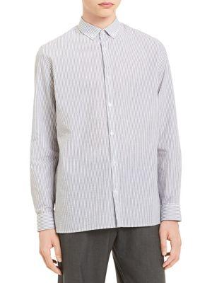 Calvin Klein Yarn-dye Seersucker Dobby Stripe Shirt