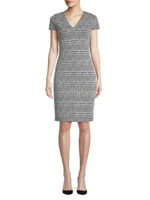 Michael Michael Kors Plaid Jacquard Sheath Dress