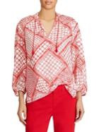 Lauren Ralph Lauren Printed Tassel-tie Top
