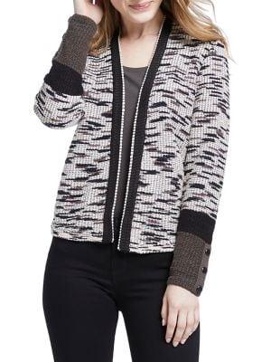 Nic+zoe Perks Open-front Cotton-blend Cardigan